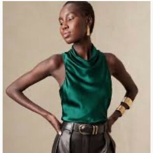 Forest Emerald Green Eclipse Sleeveless Blouse